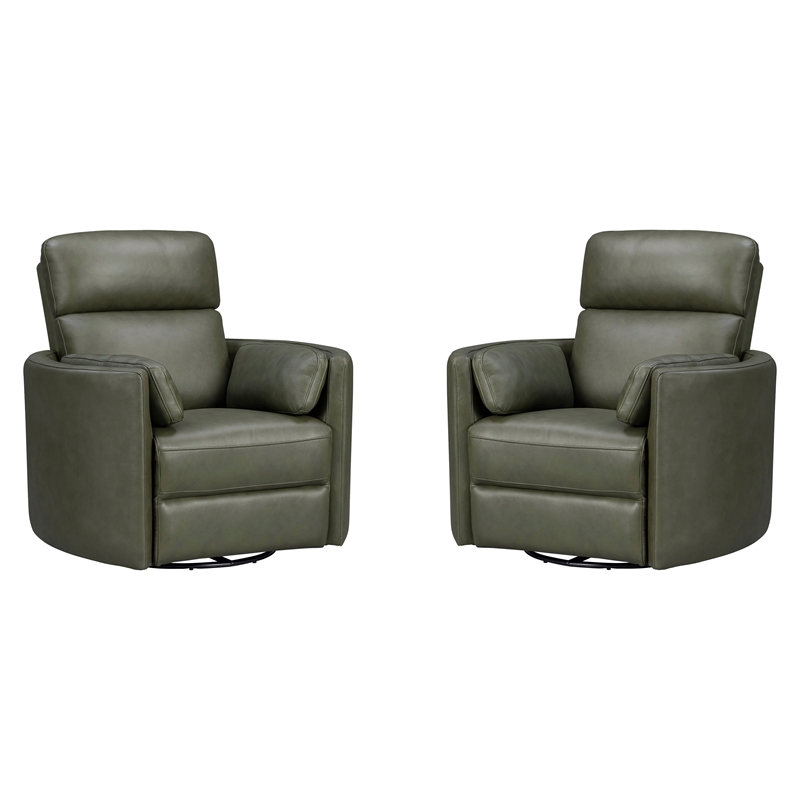Parker Living Radius - Lyric Sage Swivel Power Glider Recliner Two Pack