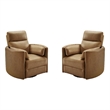 Parker Living Radius - Vintage Caramel Swivel Power Glider Recliner Two Pack