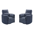 Parker Living Radius - Vintage Navy Swivel Power Glider Recliner Two Pack