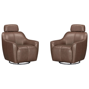 Parker Living Miles - Renaissance Tobacco Swivel Gliding Accent Chair Two Pack