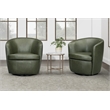 Parker Living Barolo - Sage Italian Leather Swivel Club Chair Two Pack