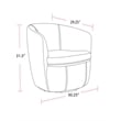 Parker Living Barolo - Sage Italian Leather Swivel Club Chair Two Pack