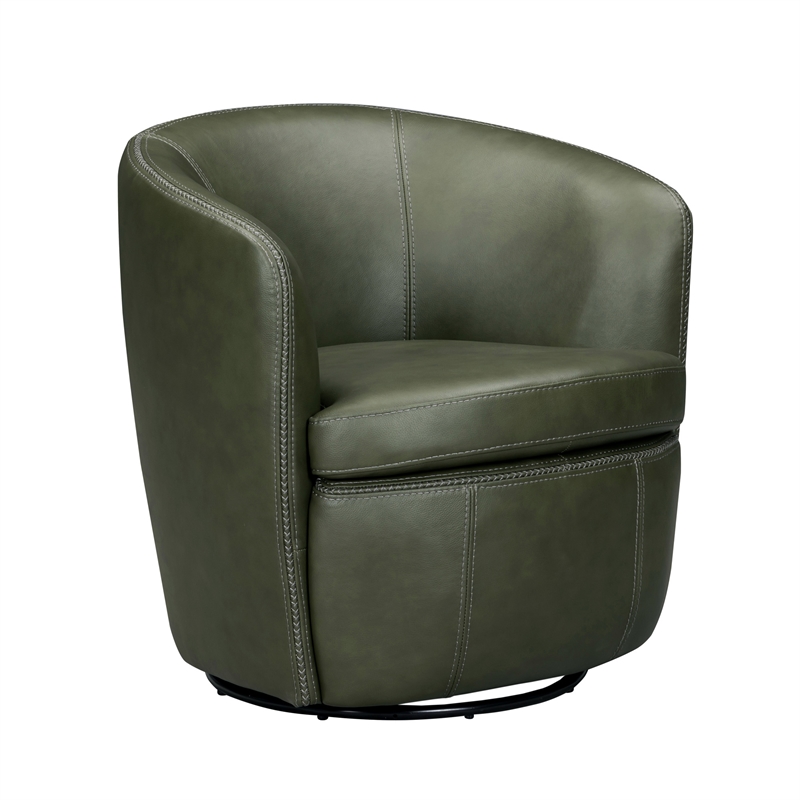 Parker Living Barolo - Sage Italian Leather Swivel Club Chair Two Pack