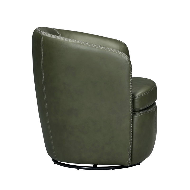 Parker Living Barolo - Sage Italian Leather Swivel Club Chair