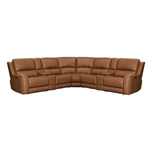Parker Living Belmont - Caramel 7 Piece ZG Power Reclining Sectional