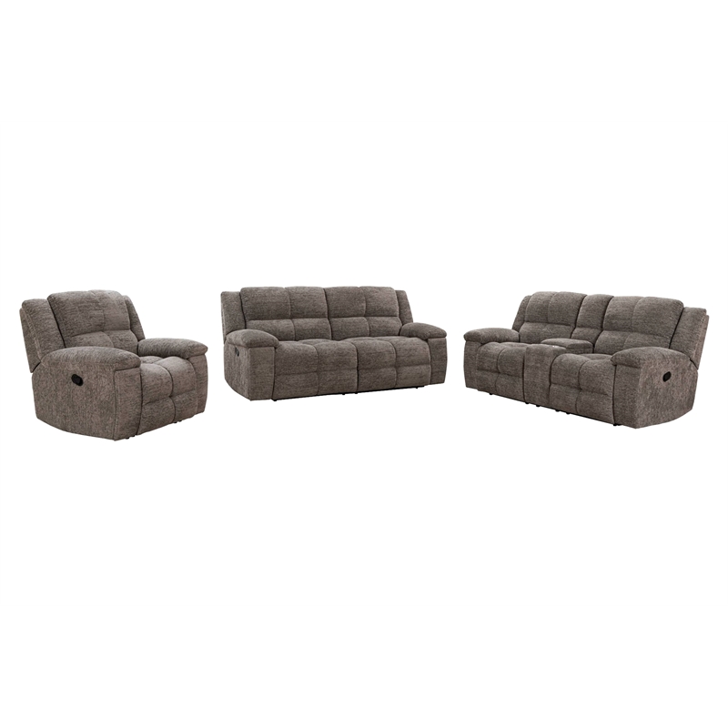 Parker Living Buster - Stone Manual Reclining Sofa Loveseat and Recliner