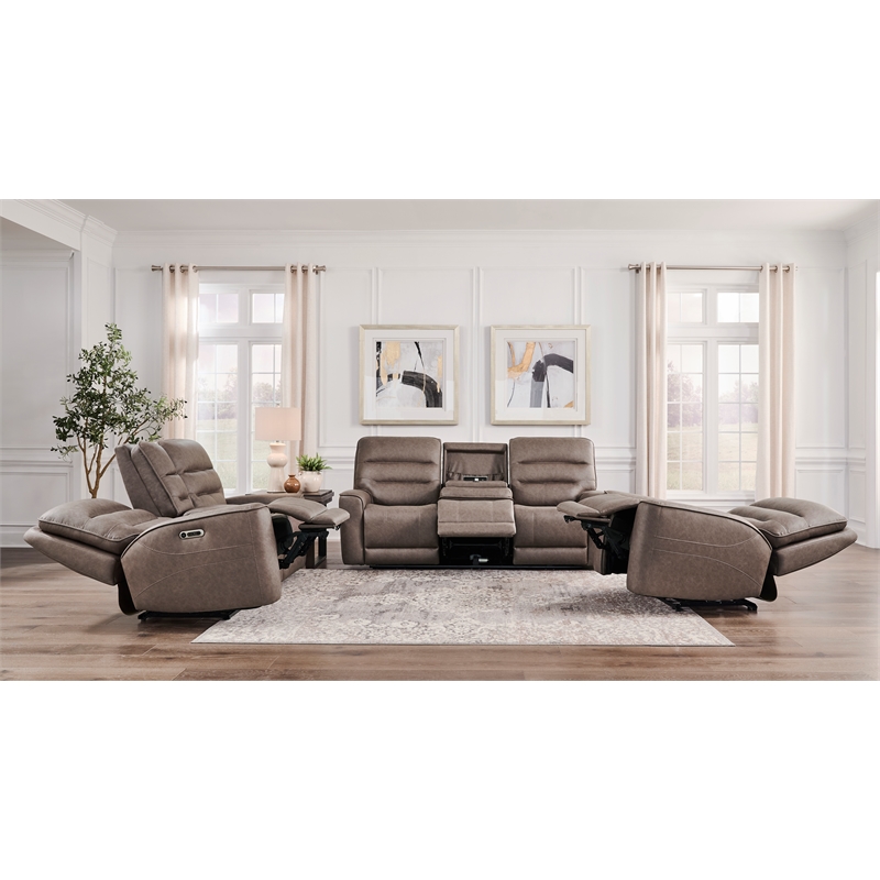 Parker Living Lawson - Sydney Brunette Power ZG Tilt Console Loveseat P2