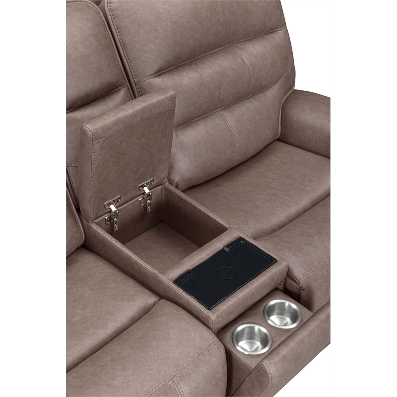 Parker Living Lawson - Sydney Brunette Power ZG Tilt Console Loveseat P2