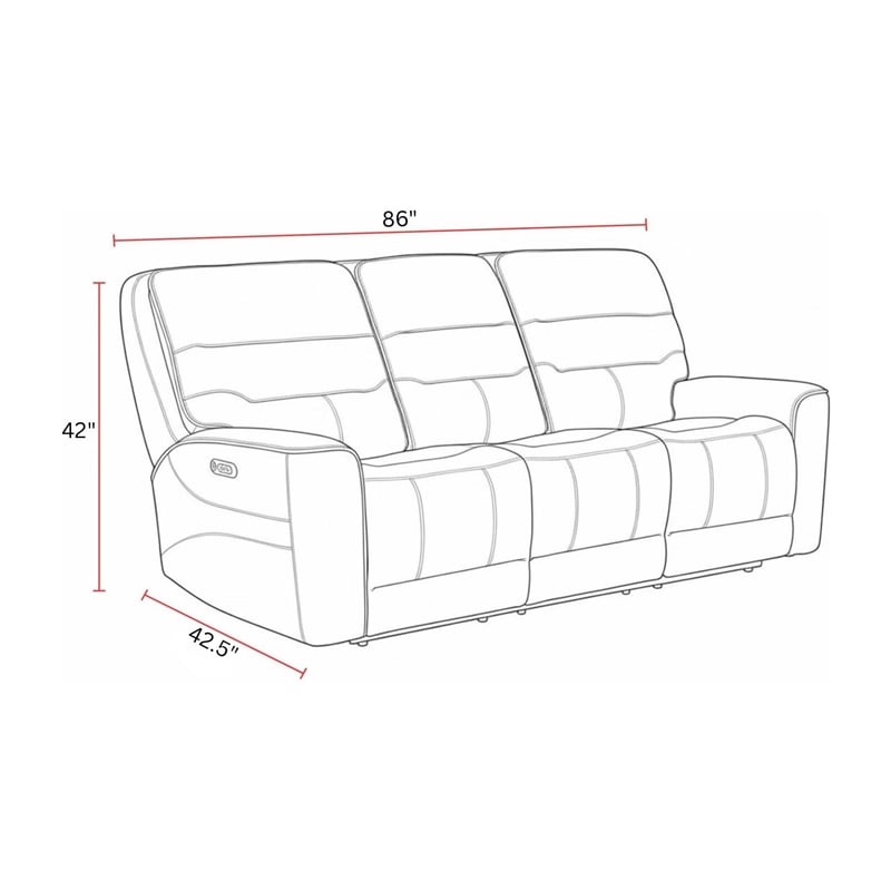 Parker Living Lawson - Sydney Brunette ZG Triple Power Reclining Sofa