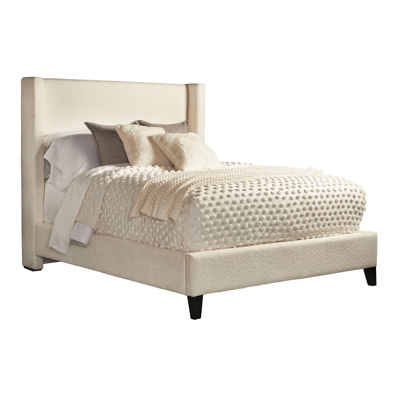 Parker Living Sleep Angel Traditional Fabric King Bed in Himalaya Ivory