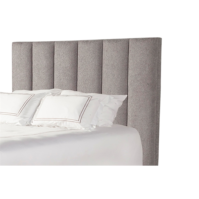 Parker Living Sleep Traditional Chenille Queen Bed in Stream Gray