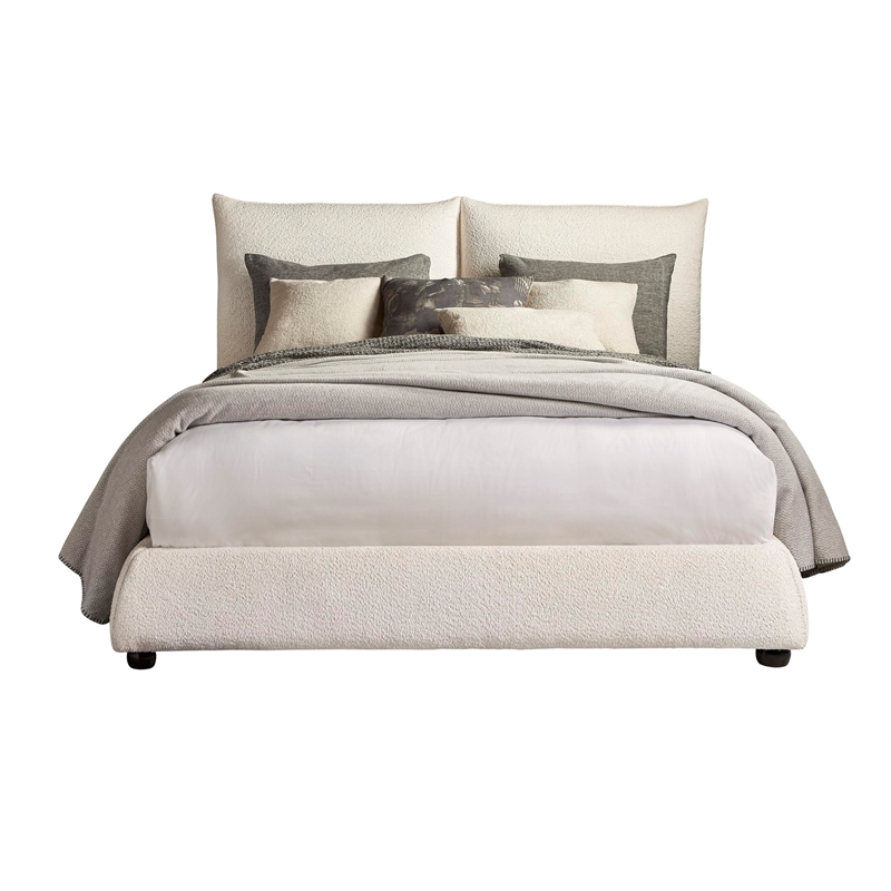 Parker Living Sleep Cumulus Traditional Fabric Queen Bed in Cozy Snow Beige