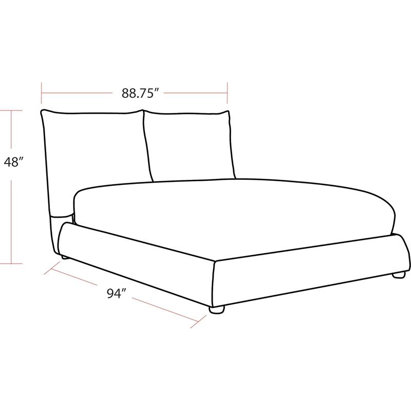 Parker Living Sleep Cumulus Traditional Fabric King Bed in Cozy Snow Beige