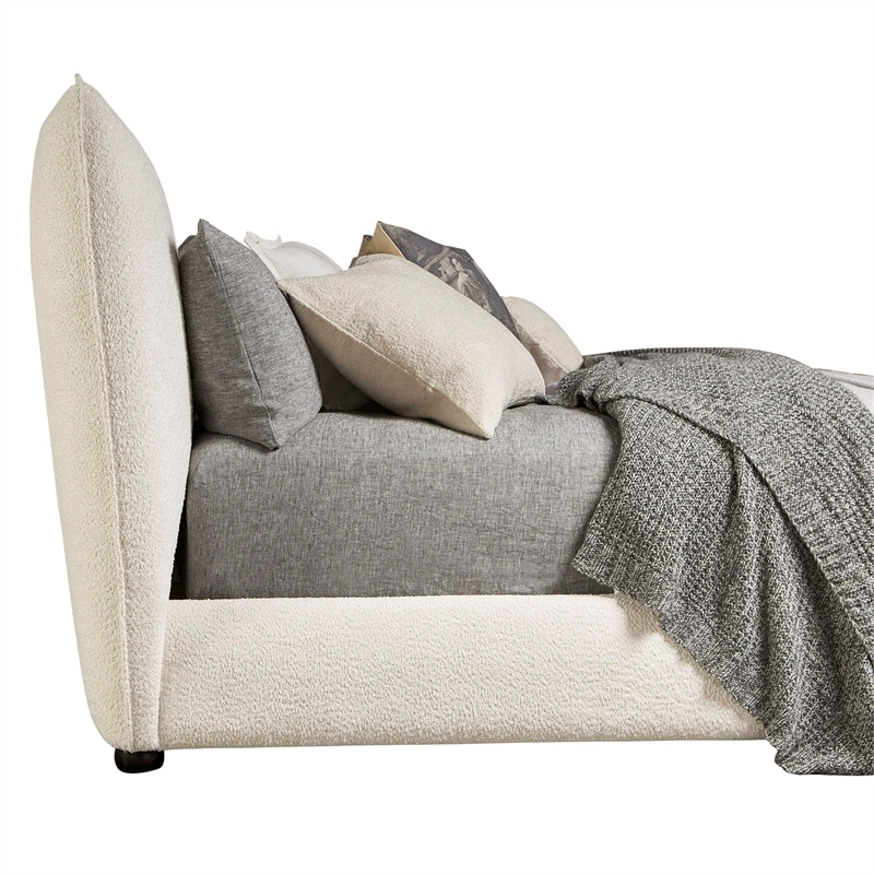 Parker Living Sleep Cumulus Traditional Fabric King Bed in Cozy Snow Beige