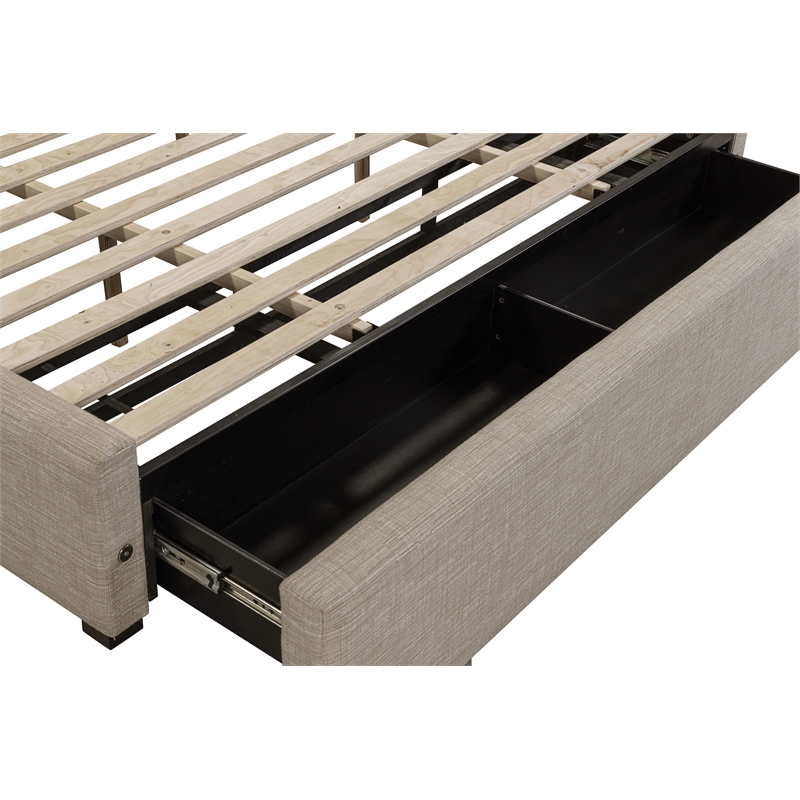 Parker Living Sleep Kennedy - Balanced Fossil Queen Storage Bed