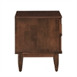 iNSPIRE Q 2-Drawer Geometric Ridges Mid-Century Wood Nightstand in Tobacco