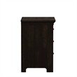 iNSPIRE Q 3-Drawer Traditional Wood Nightstand w/ Charging Station in Black