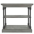 iNSPIRE Q Cornice Storage Transitional Metal & Wood Accent Table in Gray
