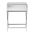 iNSPIRE Q X-Base Mirrored & Metal Accent Campaign Table in Chrome