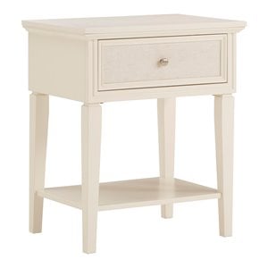 iNSPIRE Q 1-Drawer Traditional Wood Nightstand with Bottom Shelf in Beige
