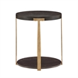iNSPIRE Q End Table Coffee Accent Table Round in Metal - Espresso