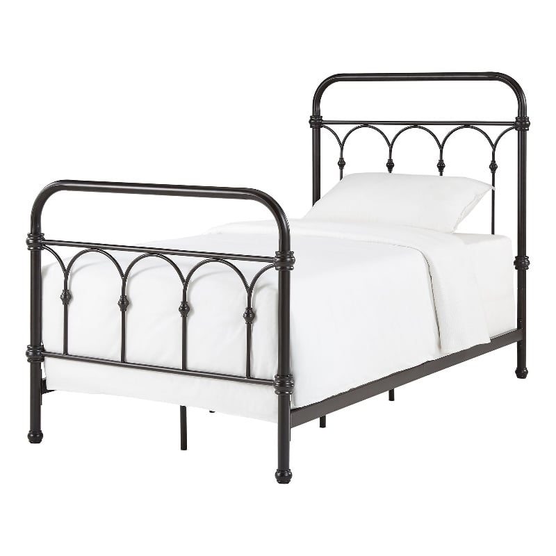 iNSPIRE Q Twin Size Casted Knot Metal Bed in Dark Bronze
