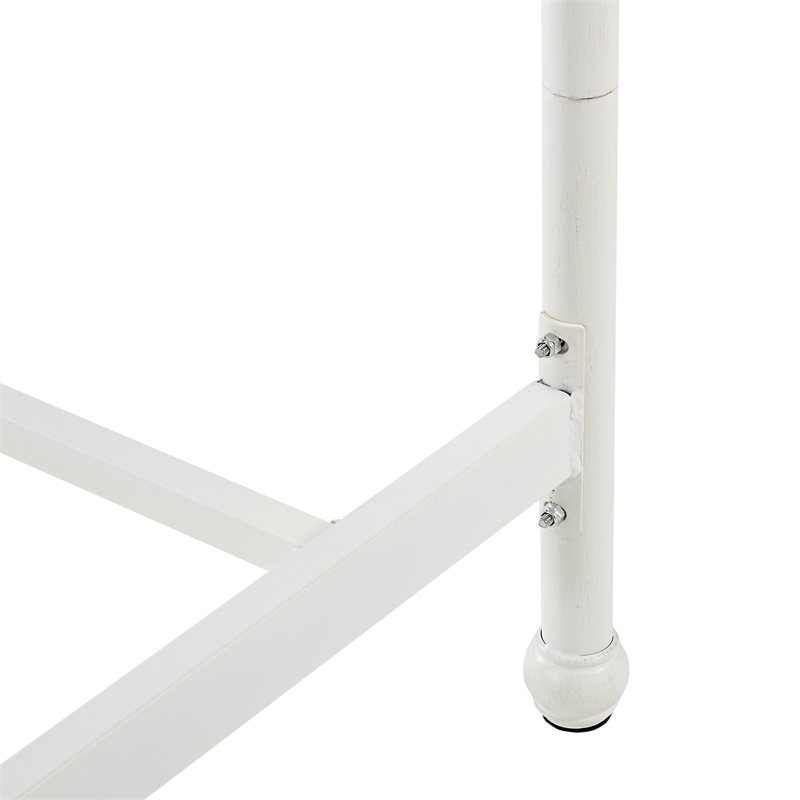iNSPIRE Q Twin Size Casted Knot Metal Bed in Antique White