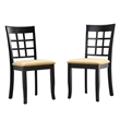 Black Wood Beige Microfiber Dining Chairs (Set of 2) by iNSPIRE Q Classic
