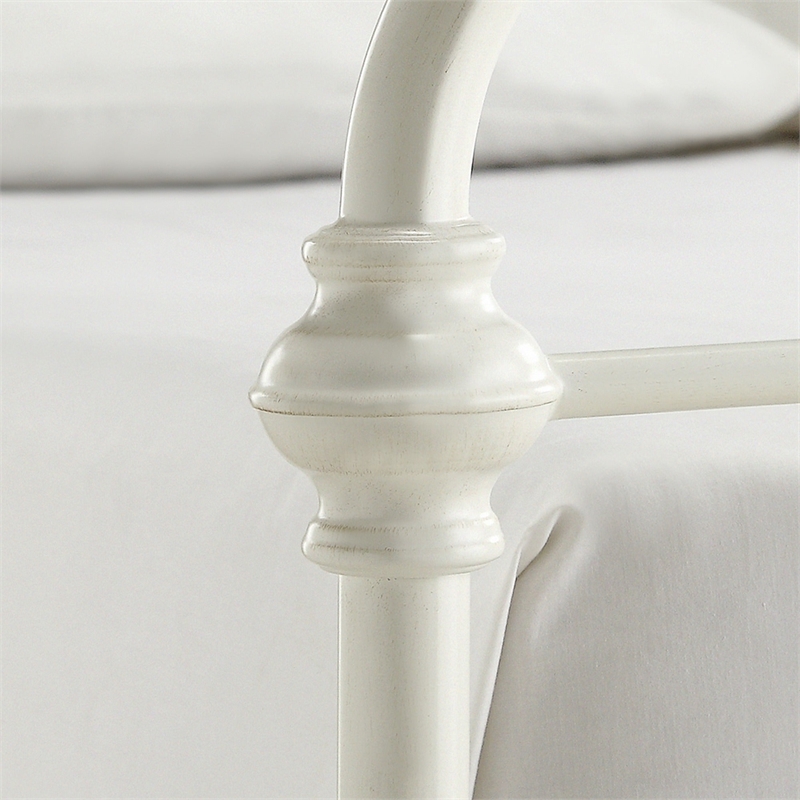 iNSPIRE Q Full Size Antique Graceful Victorian Metal Bed in Antique White