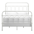 iNSPIRE Q Full Size Farmhouse Casted Knot Metal Bed in Antique White