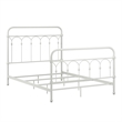iNSPIRE Q Full Size Farmhouse Casted Knot Metal Bed in Antique White