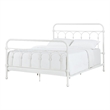 iNSPIRE Q Queen Size Farmhouse Casted Knot Metal Bed in Antique White