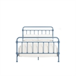 iNSPIRE Q Full Size Antique Graceful Victorian Metal Bed in Blue Finish