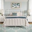 iNSPIRE Q Queen Size Antique Graceful Victorian Metal Bed in Antique White
