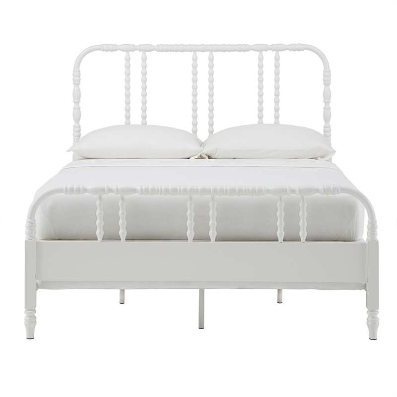 iNSPIRE Q Full Size Farmhouse Metal Spool Bed in White Finish