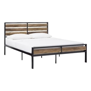 iNSPIRE Q Full Size Low Profile Metal and Engineered Wood Platform Bed in Black