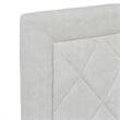 iNSPIRE Q King Size Metal Wood and Velvet Fabric Platform Bed in Cream White