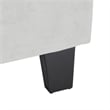 iNSPIRE Q King Size Metal Wood and Velvet Fabric Platform Bed in Cream White