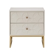 iNSPIRE Q Arched Diamond Metal and Engineered Wood End Table in White