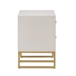iNSPIRE Q Arched Diamond Metal and Engineered Wood End Table in White