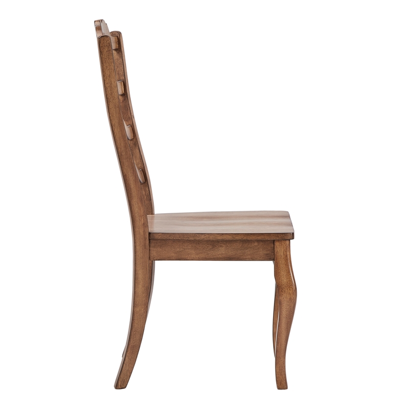 iNSPIRE Q French Ladder Back Wood Dining Chairs (Set of 2) in Oak