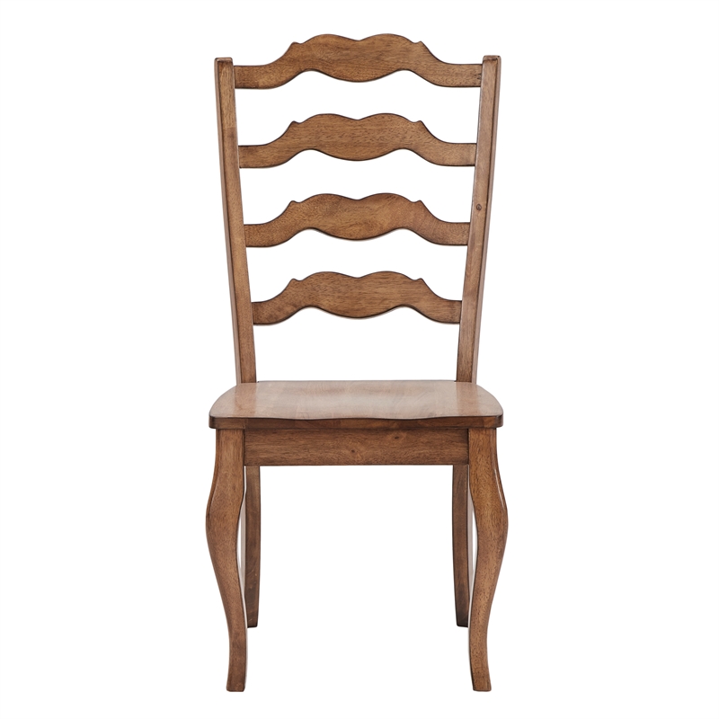 iNSPIRE Q French Ladder Back Wood Dining Chairs (Set of 2) in Oak