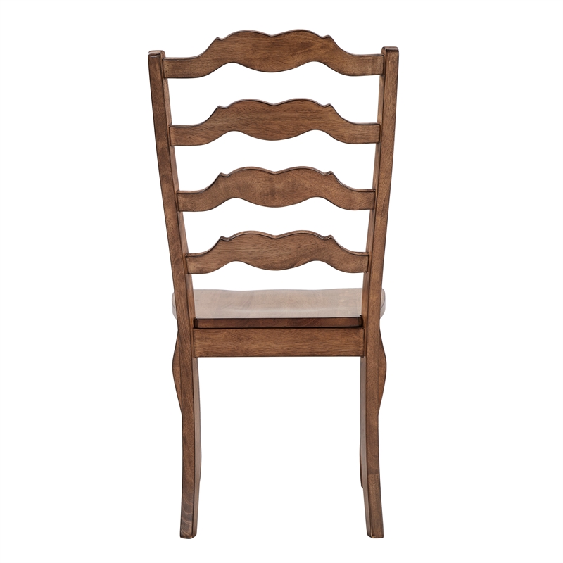 iNSPIRE Q French Ladder Back Wood Dining Chairs (Set of 2) in Oak