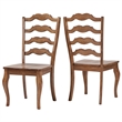 iNSPIRE Q French Ladder Back Wood Dining Chairs (Set of 2) in Oak