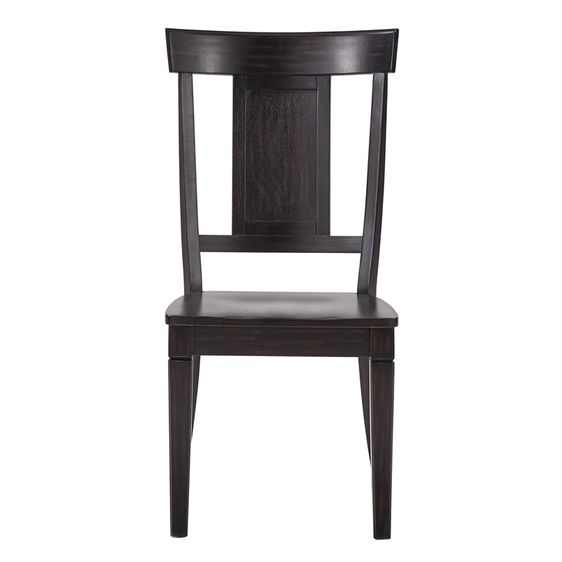 iNSPIRE Q Panel Back Wood Dining Chairs (Set of 2) in Antique Black