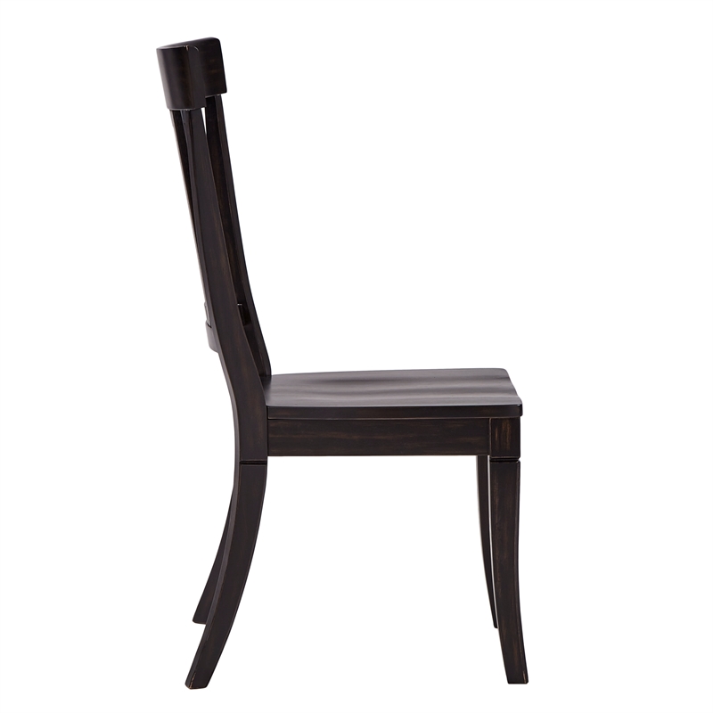 iNSPIRE Q Panel Back Wood Dining Chairs (Set of 2) in Antique Black
