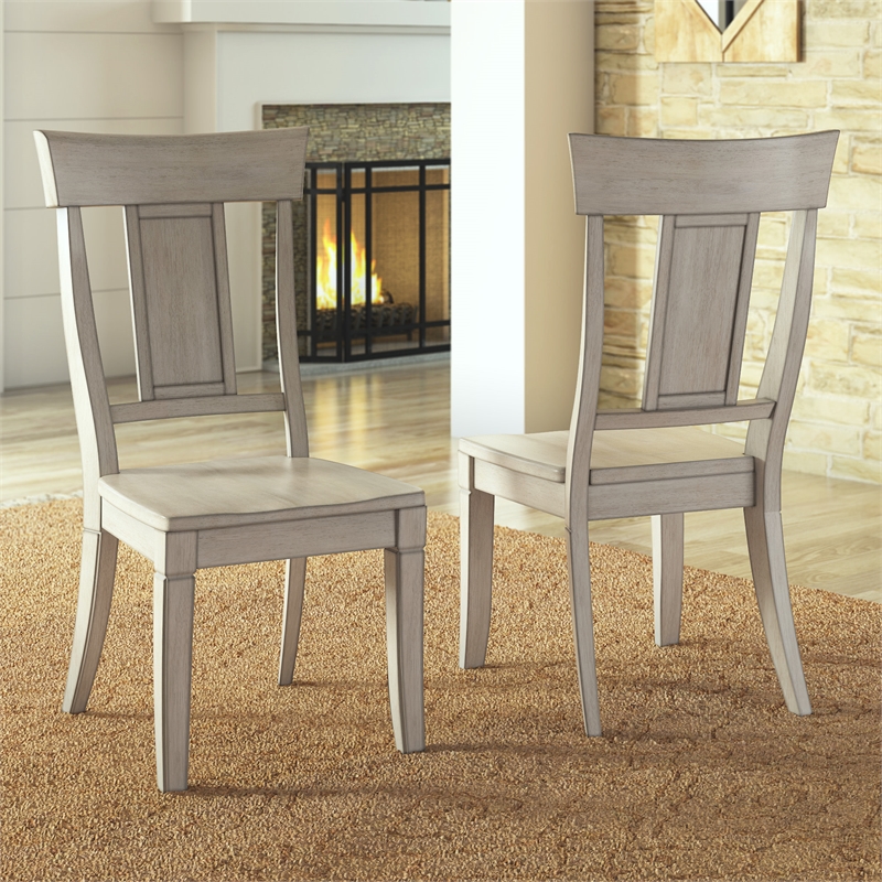iNSPIRE Q Panel Back Wood Dining Chairs (Set of 2) in Antique White