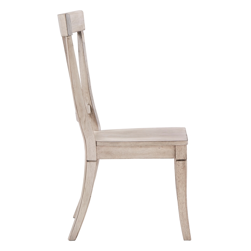iNSPIRE Q Panel Back Wood Dining Chairs (Set of 2) in Antique White