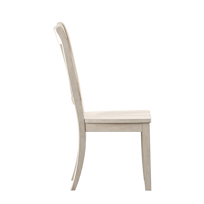 iNSPIRE Q Double X Back Wood Dining Chairs (Set of 2) in Antique White
