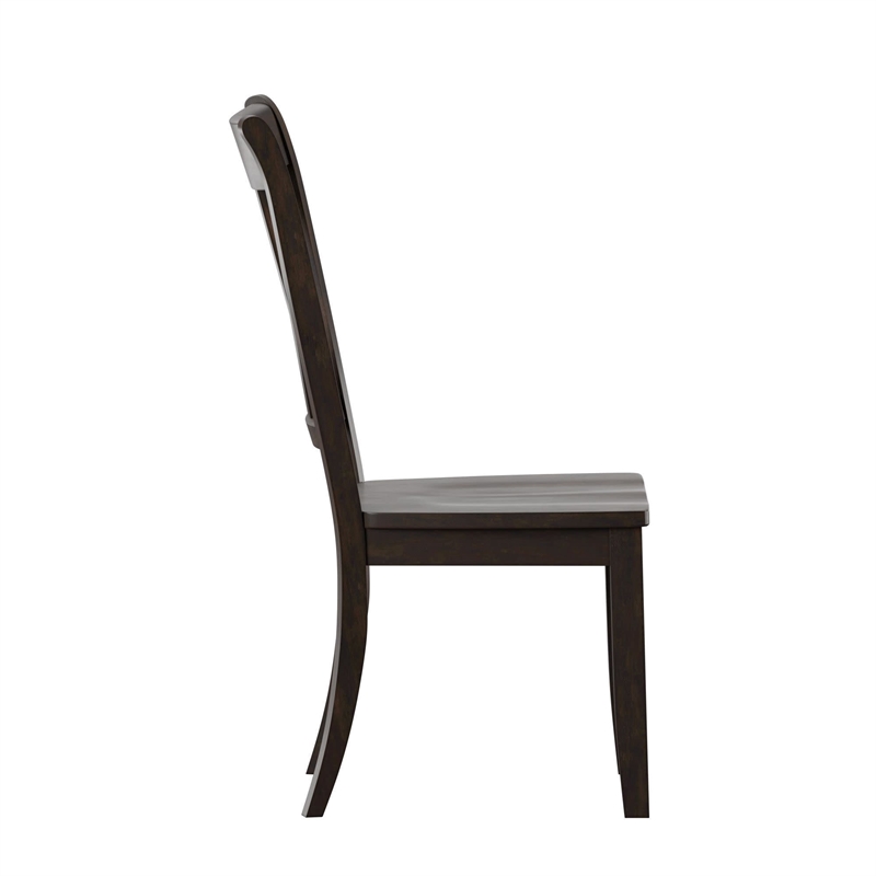 iNSPIRE Q Double X Back Wood Dining Chairs (Set of 2) in Antique Black